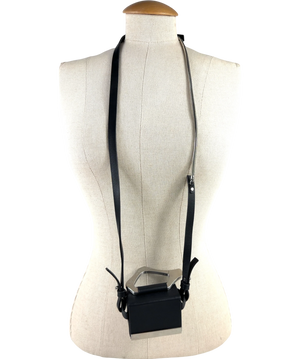Heliot Emil Leather Carabiner Box Bag Black