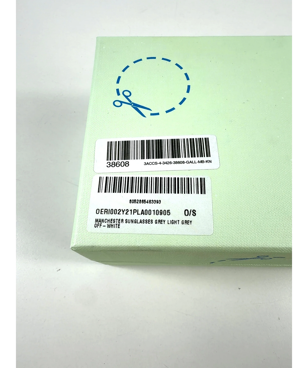 Off-White Grey Manchester Sunglasses — care label