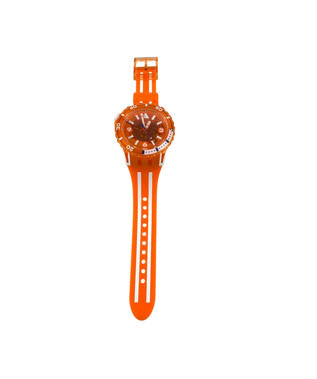 Swatch Scuba Pacific Sea Nettle Orange Sport Watch One Size