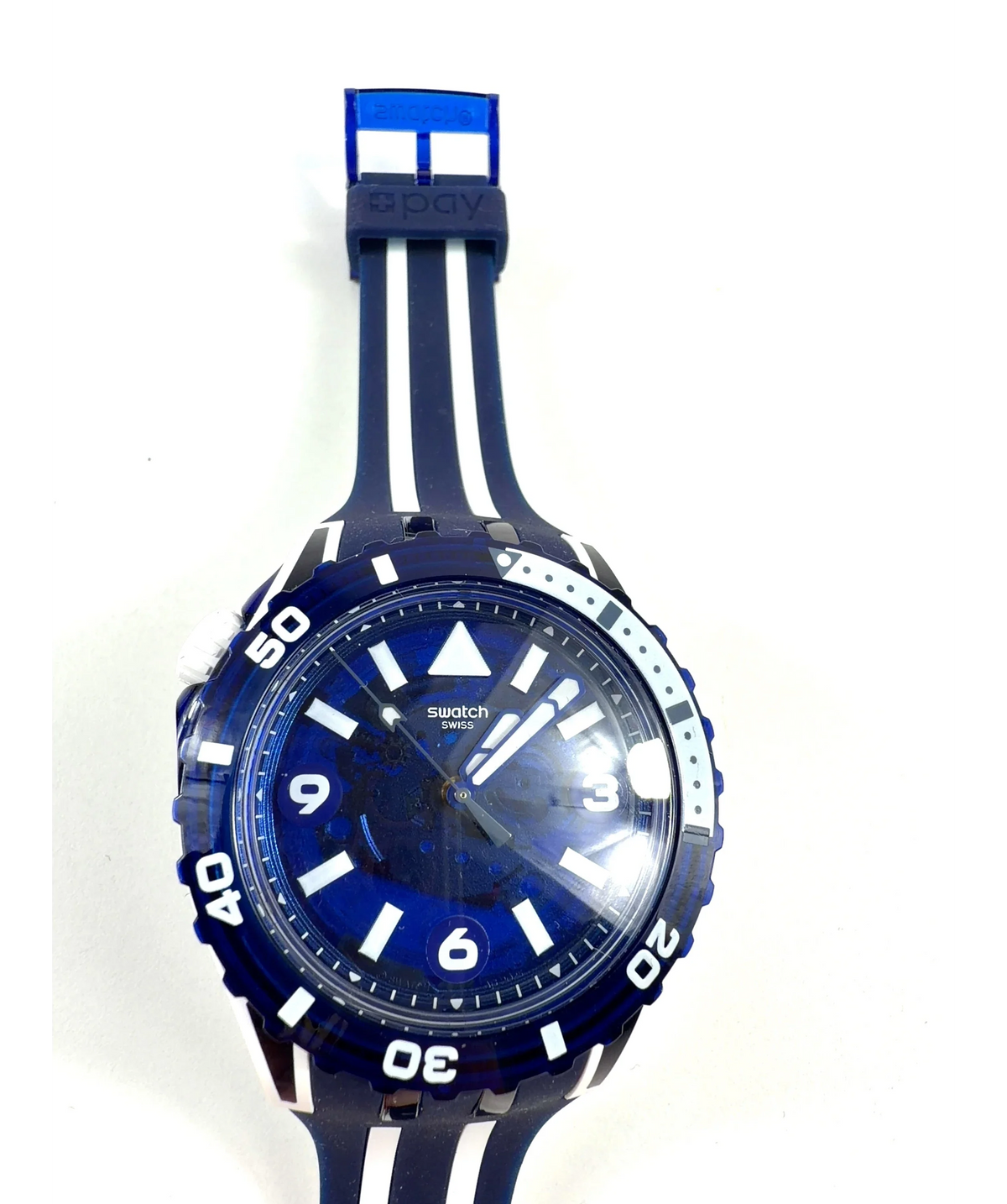 Swatch Blue Swatch Scubaqua Sea Wasp Blue White Watch One Size — detail