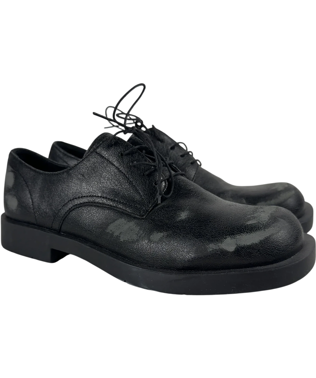 CamperLab Black MIL 1978 Black leather shoes, size UK 8 EU 42 👞 — front