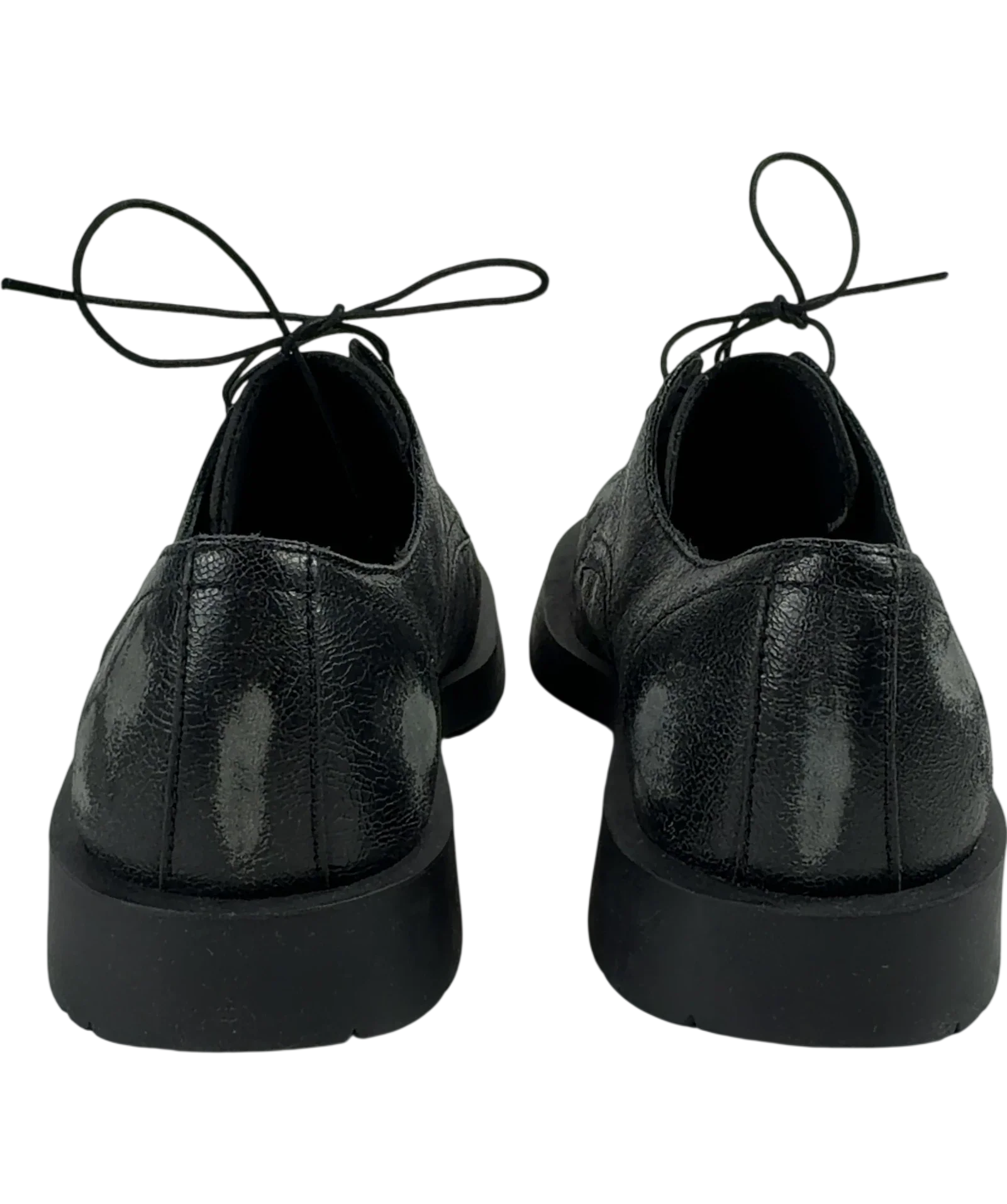 CamperLab Black MIL 1978 Black leather shoes, size UK 8 EU 42 👞 — back