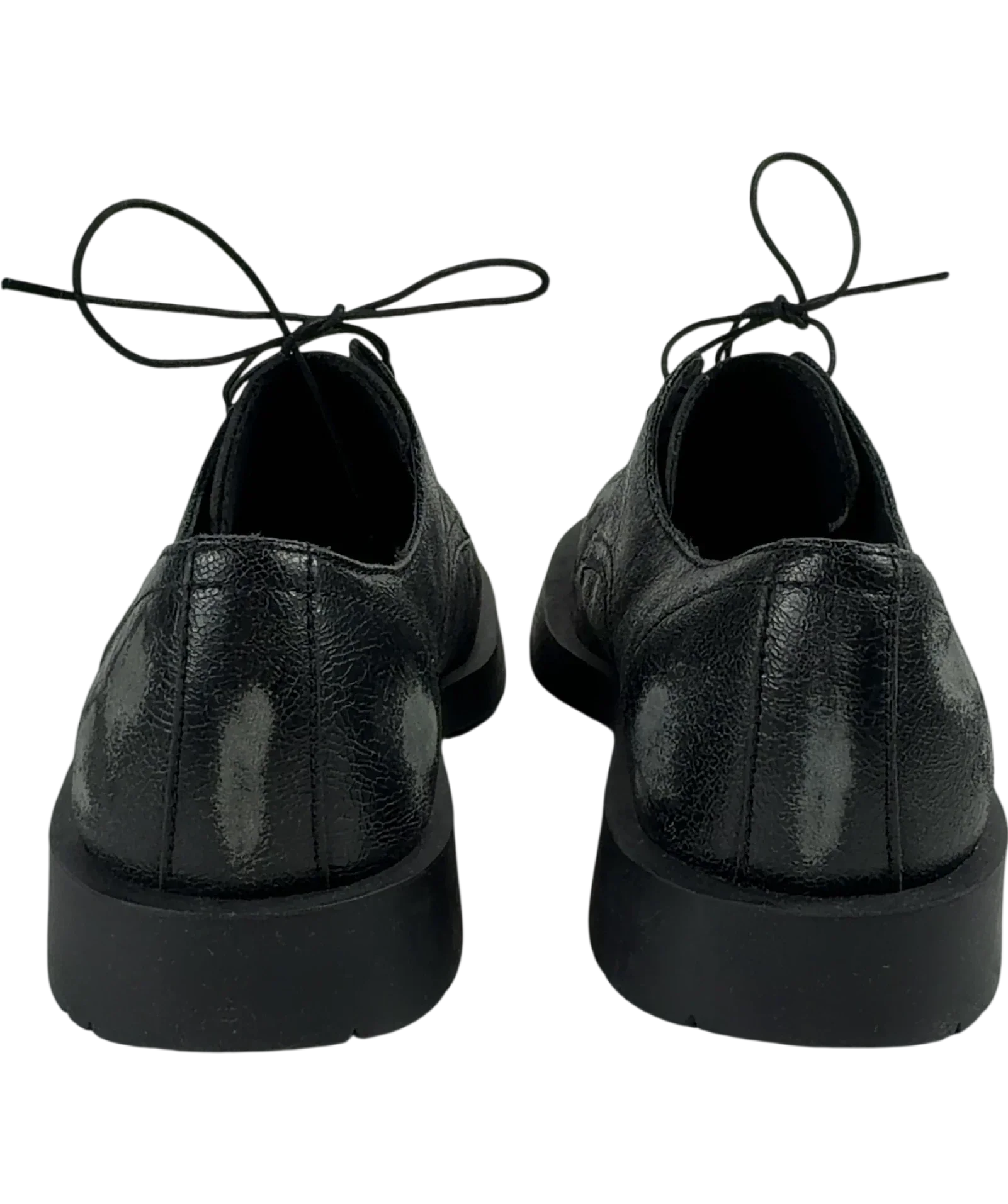CamperLab Black MIL 1978 Black leather shoes, size UK 8 EU 42 👞 — back