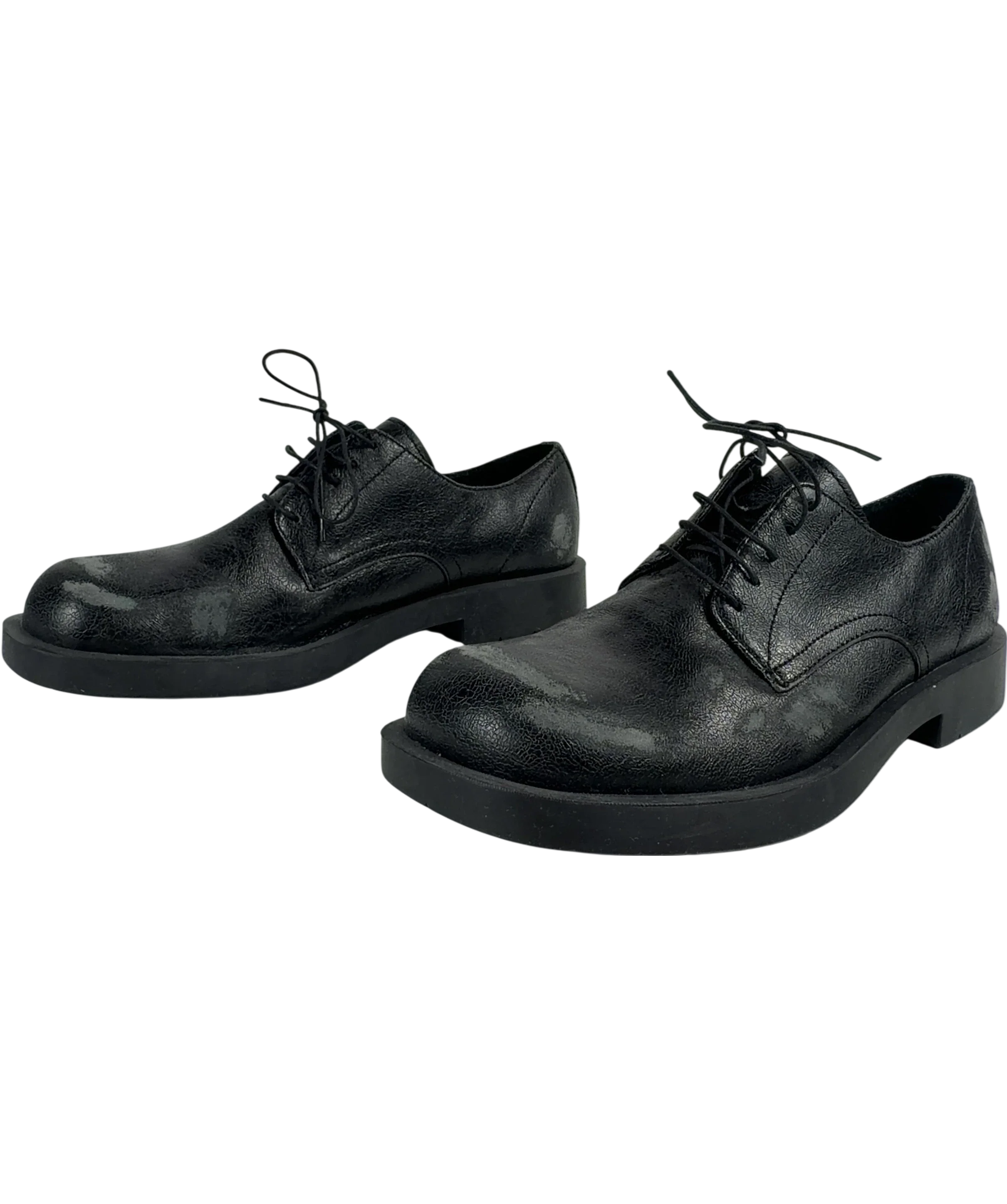 CamperLab Mil 1978 Black Leather Shoes UK 8 EU 42 — Side (both)