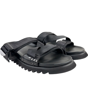 Pedro Black Chunky FOOTBED Sandals UK 8
