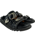 toga virilis Black Black Polished Sandals, size UK 9.5 EU 42.5 👠 — front