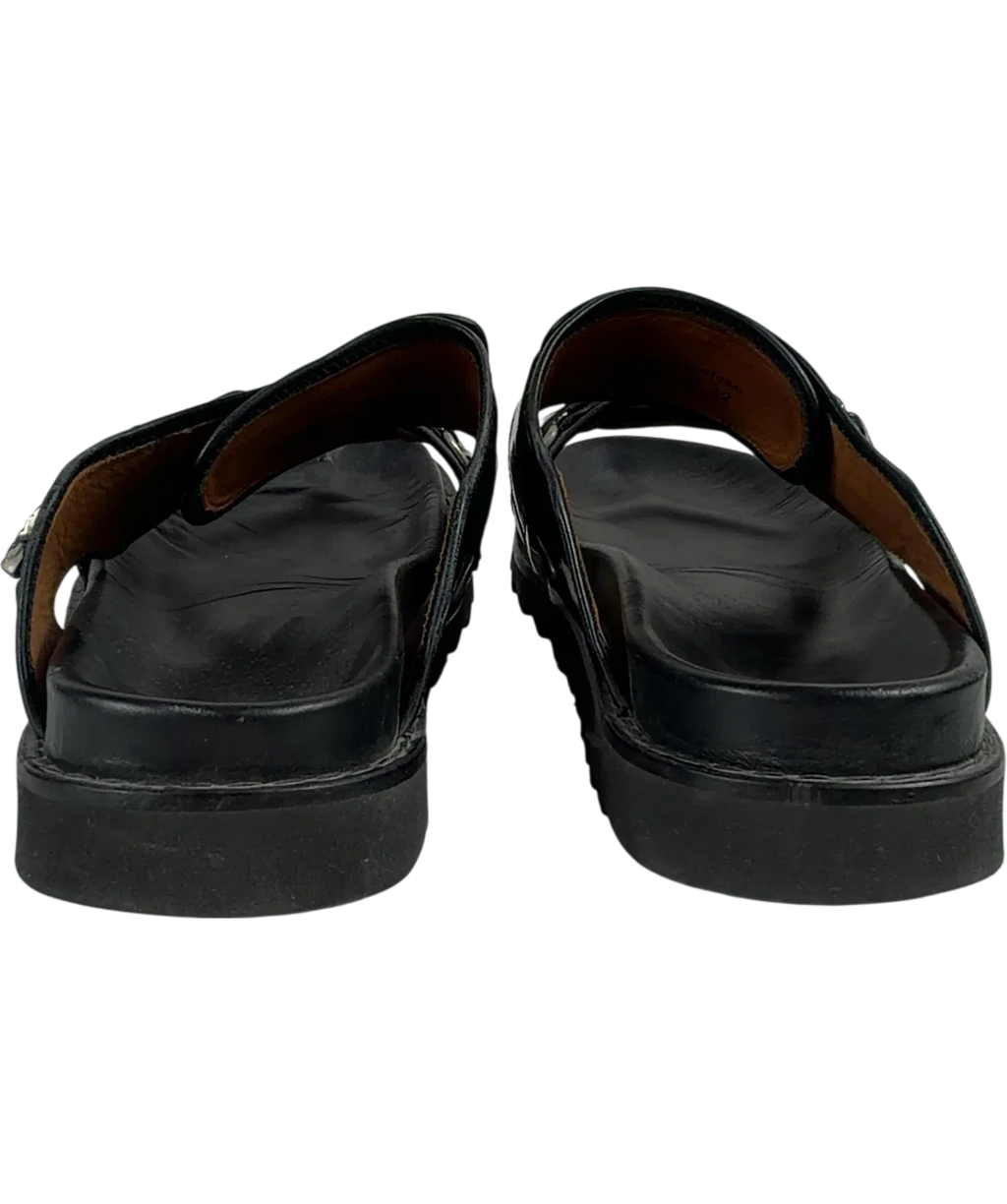 toga virilis Black Black Polished Sandals, size UK 9.5 EU 42.5 👠 — back