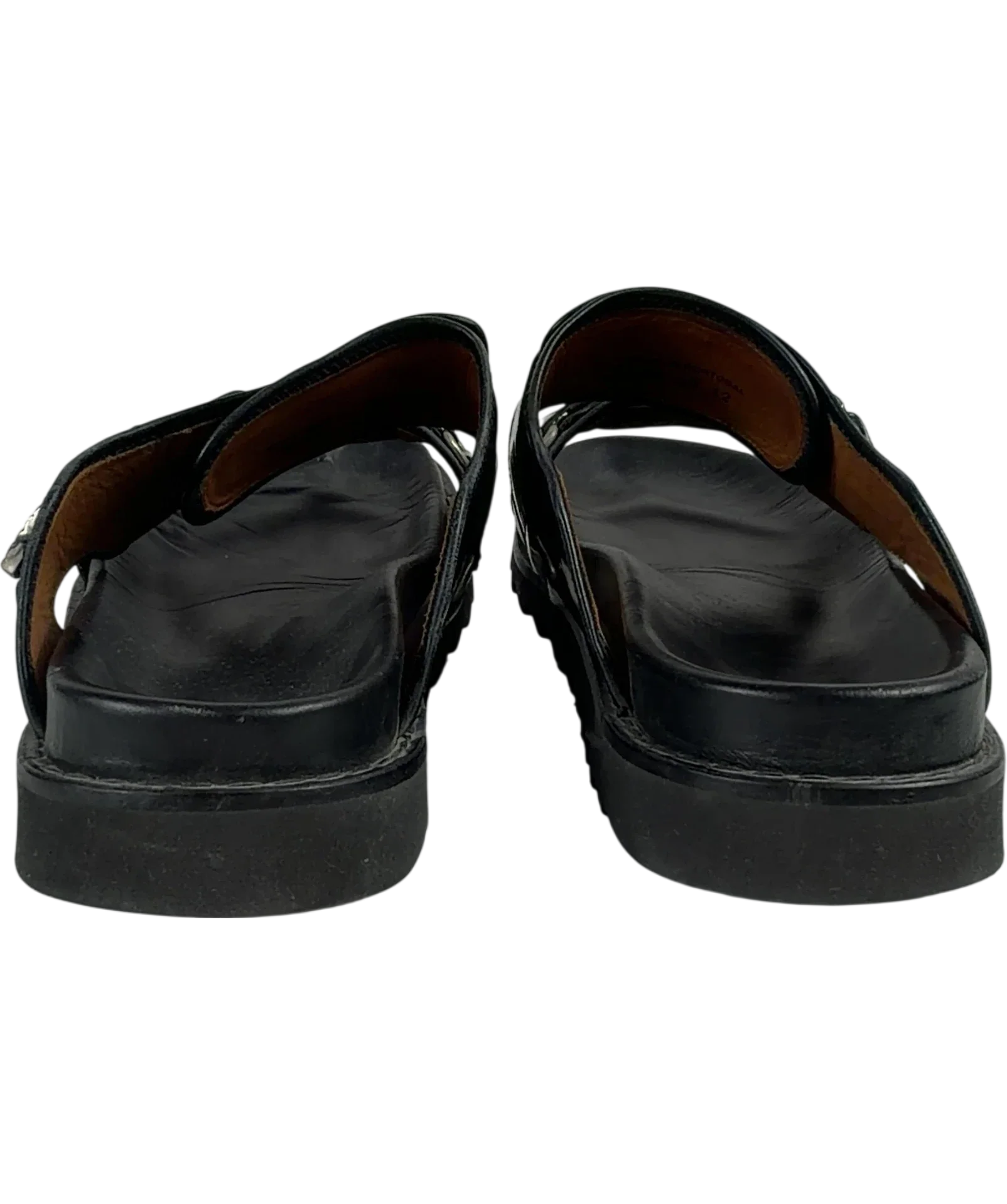 toga virilis Black Black Polished Sandals, size UK 9.5 EU 42.5 👠 — back