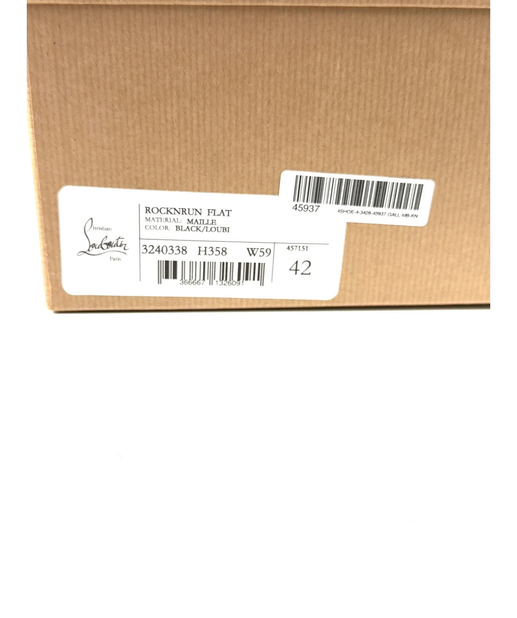 Christian Louboutin Black Rocknrun, size UK 8 EU 42 👞 — care label