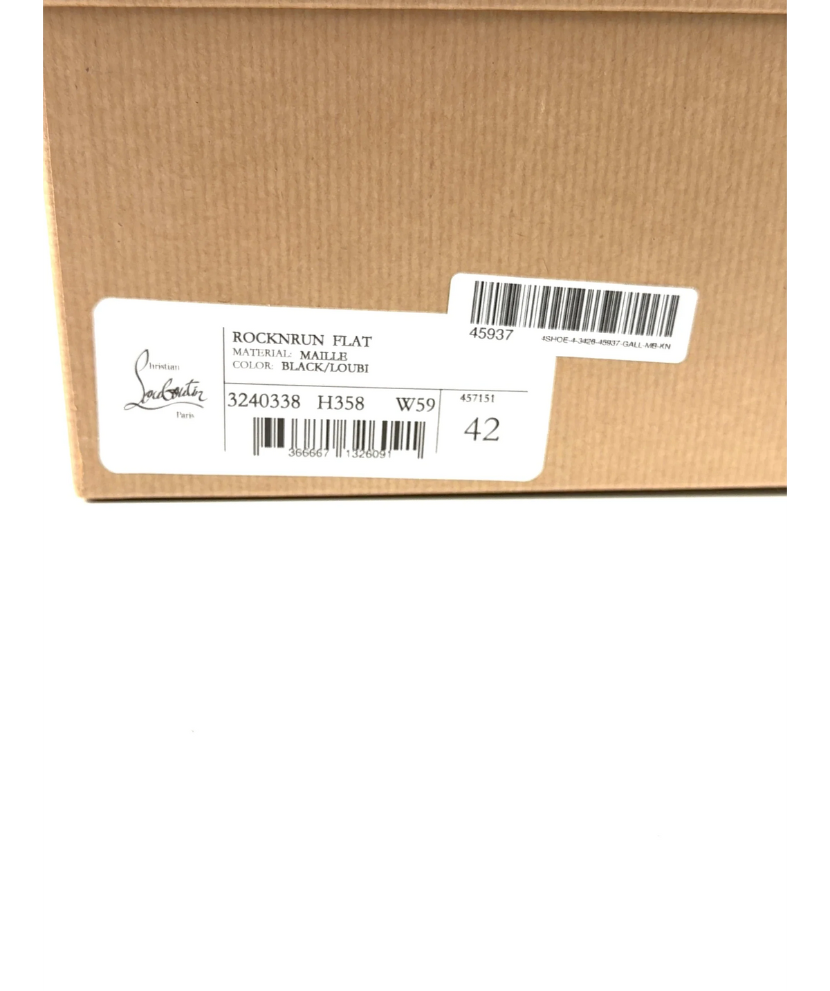 Christian Louboutin Black Rocknrun, size UK 8 EU 42 👞 — care label