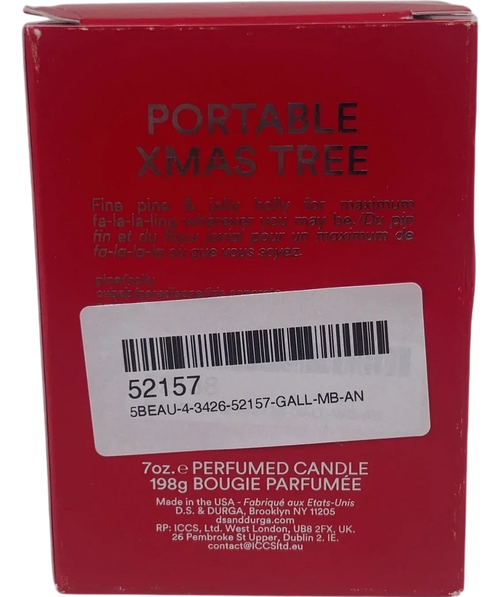 D.S. & Durga Portable Xmas Tree Scented Candle, size 198g — back
