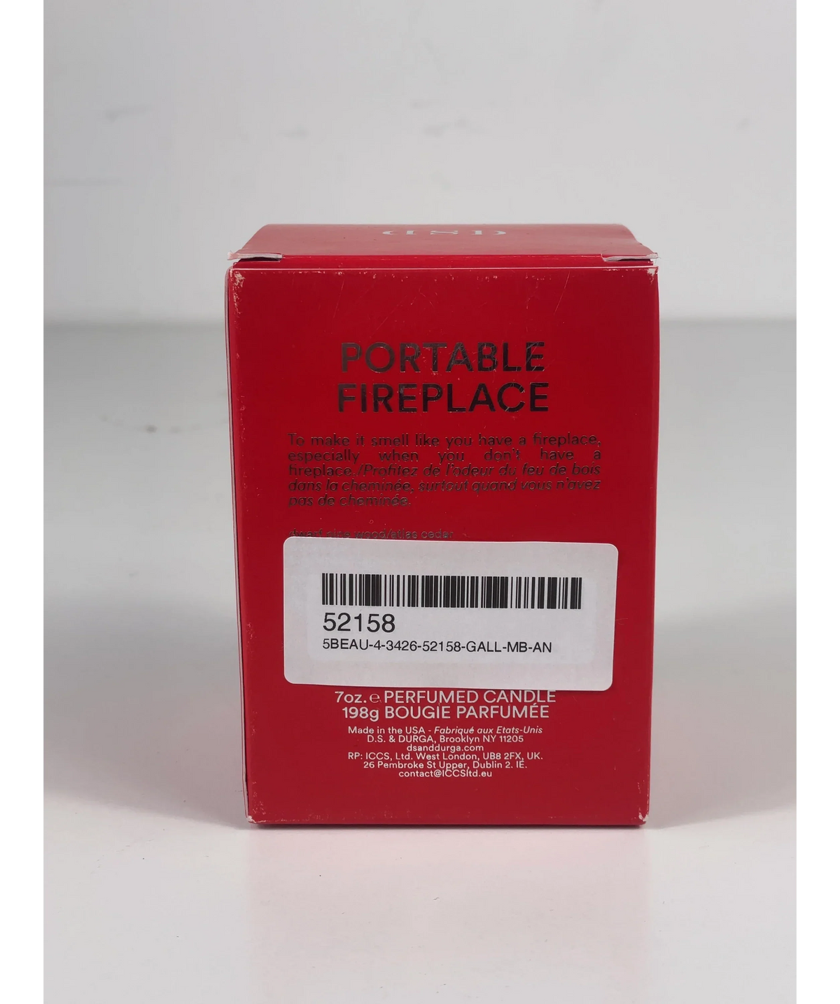 D.S. & Durga Portable Fireplace Scented Candle, size 198g — detail