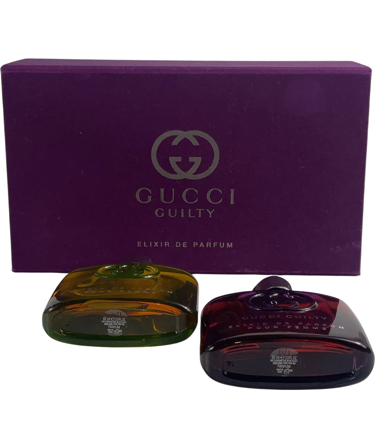 Gucci Gucci Guilty Elixir de Parfum Duo His & Hers Travel Gift Set Purple/Green, size 2 x 60ml — back
