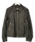 BOSS Black Regular-Fit Leather Jacket with Zip Closure, size UK 40" CHEST — front