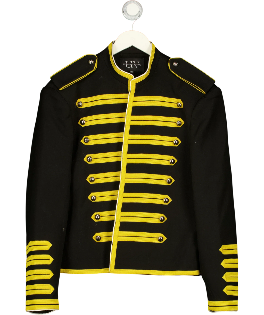 UNKNOWN VICTORY Black Military-style hussar jacket, size UK XL — front
