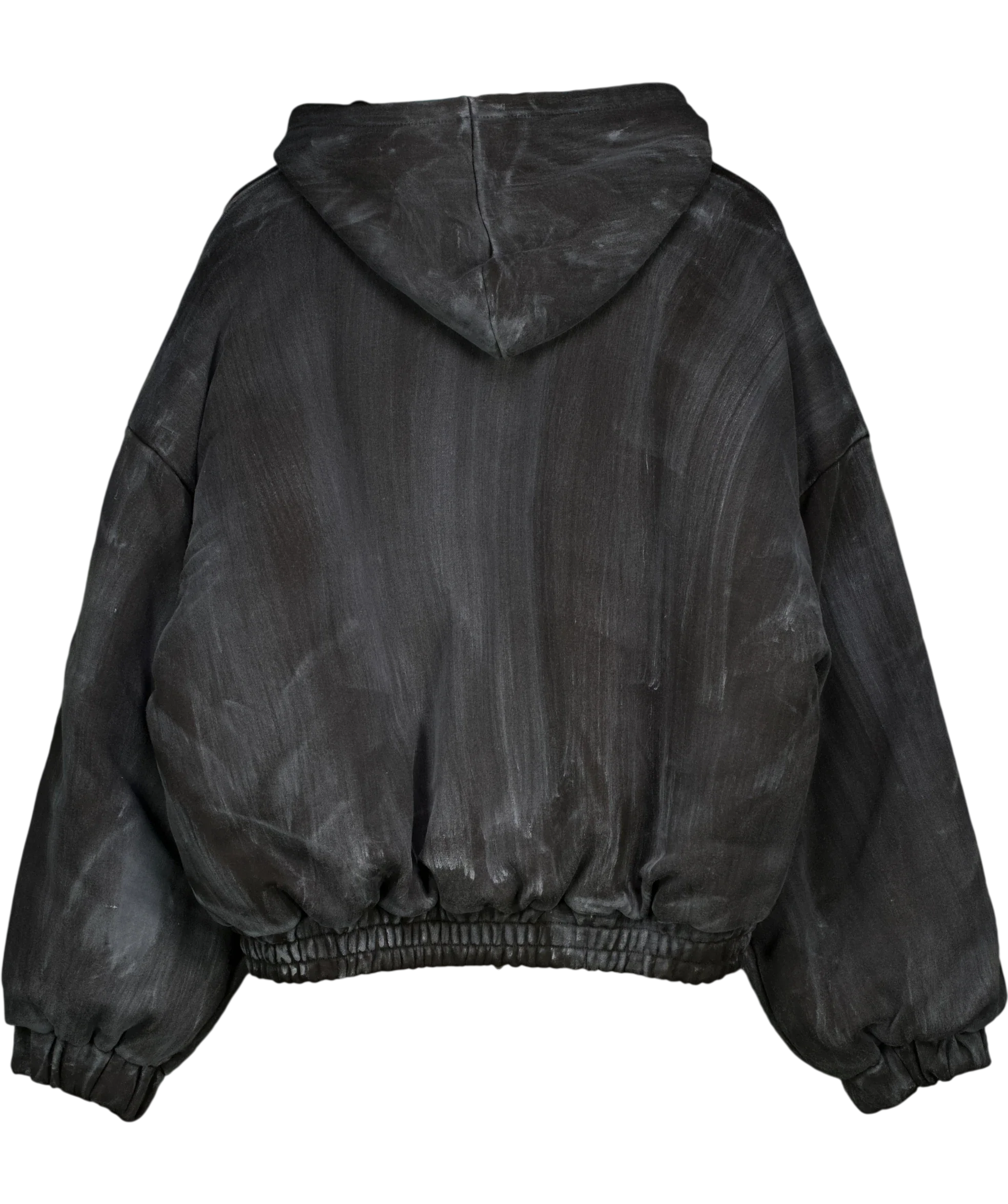 90's Product Black zip hoodie, size UK M/L — back