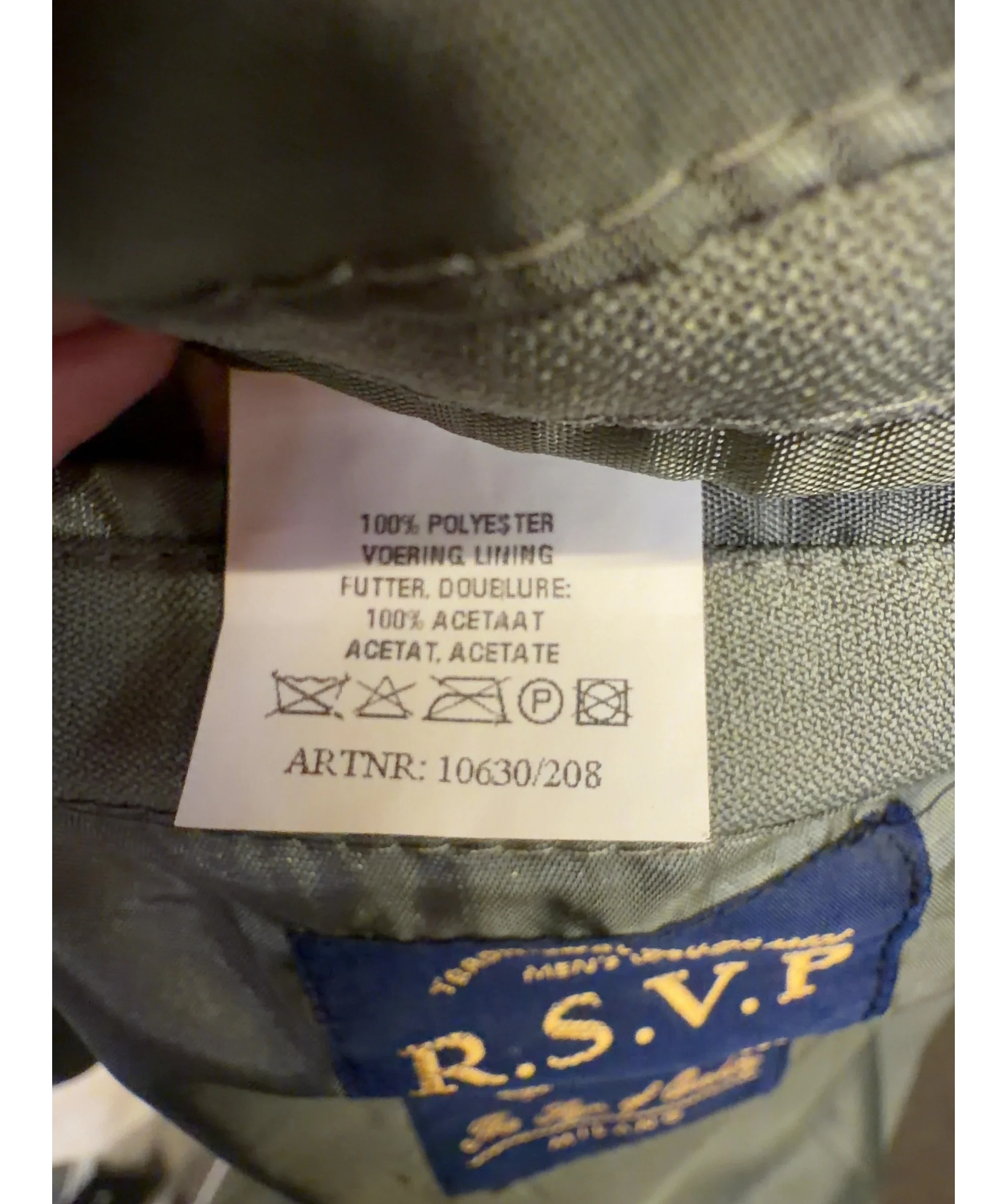 R.S.V.P Beige Colour, size UK 42" CHEST — label