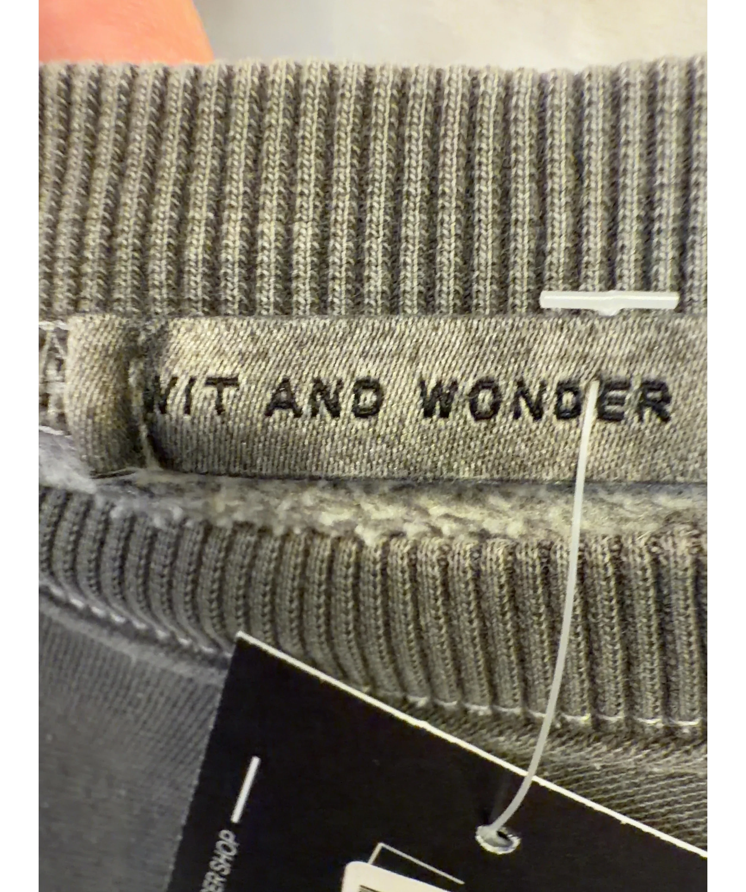 WIT & WONDER Grey Loungewear Set, size UK M/L — care label