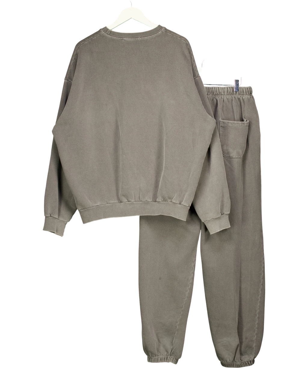 WIT & WONDER Grey Loungewear Set, size UK M/L — back