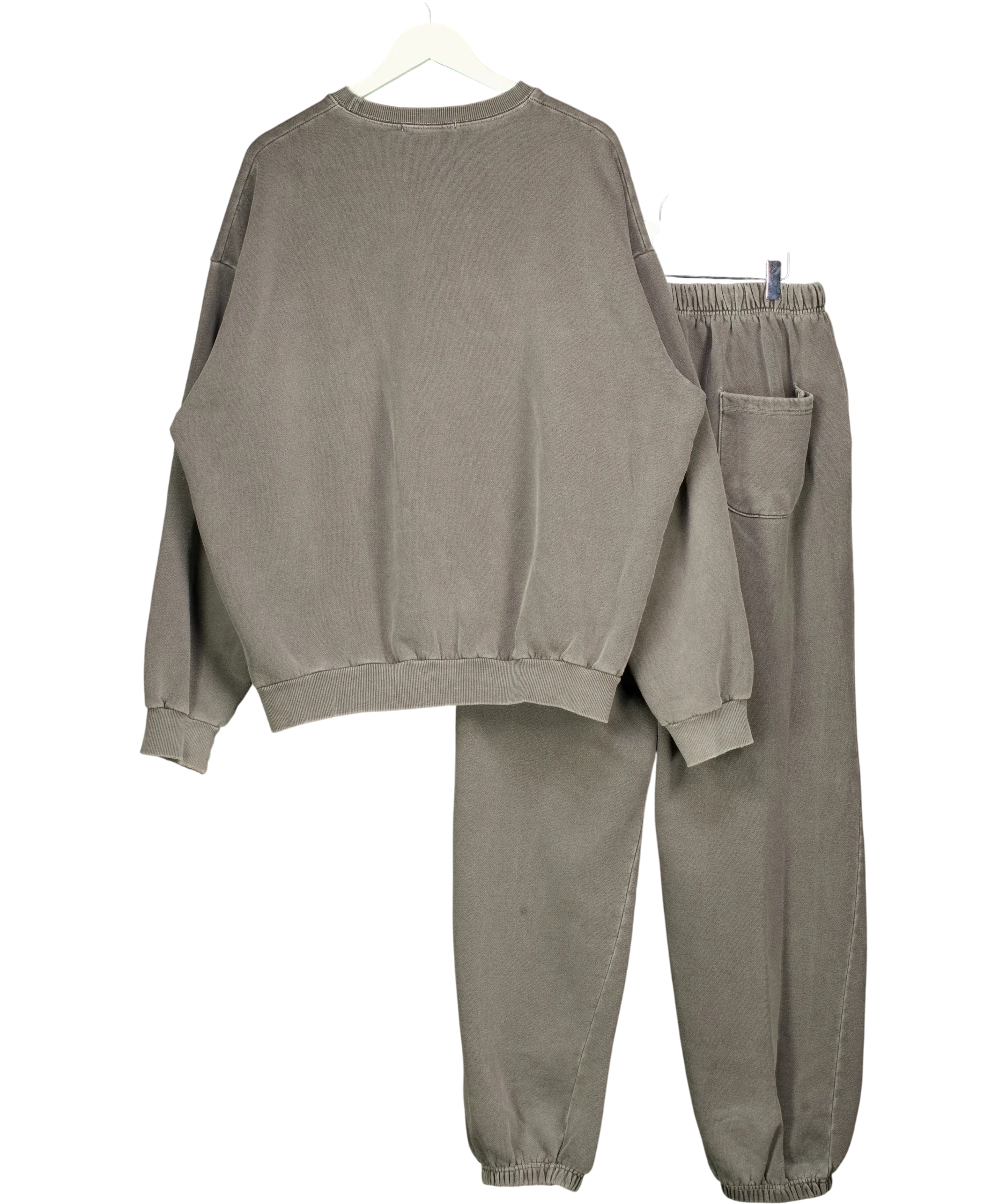WIT & WONDER Grey Loungewear Set, size UK M/L — back