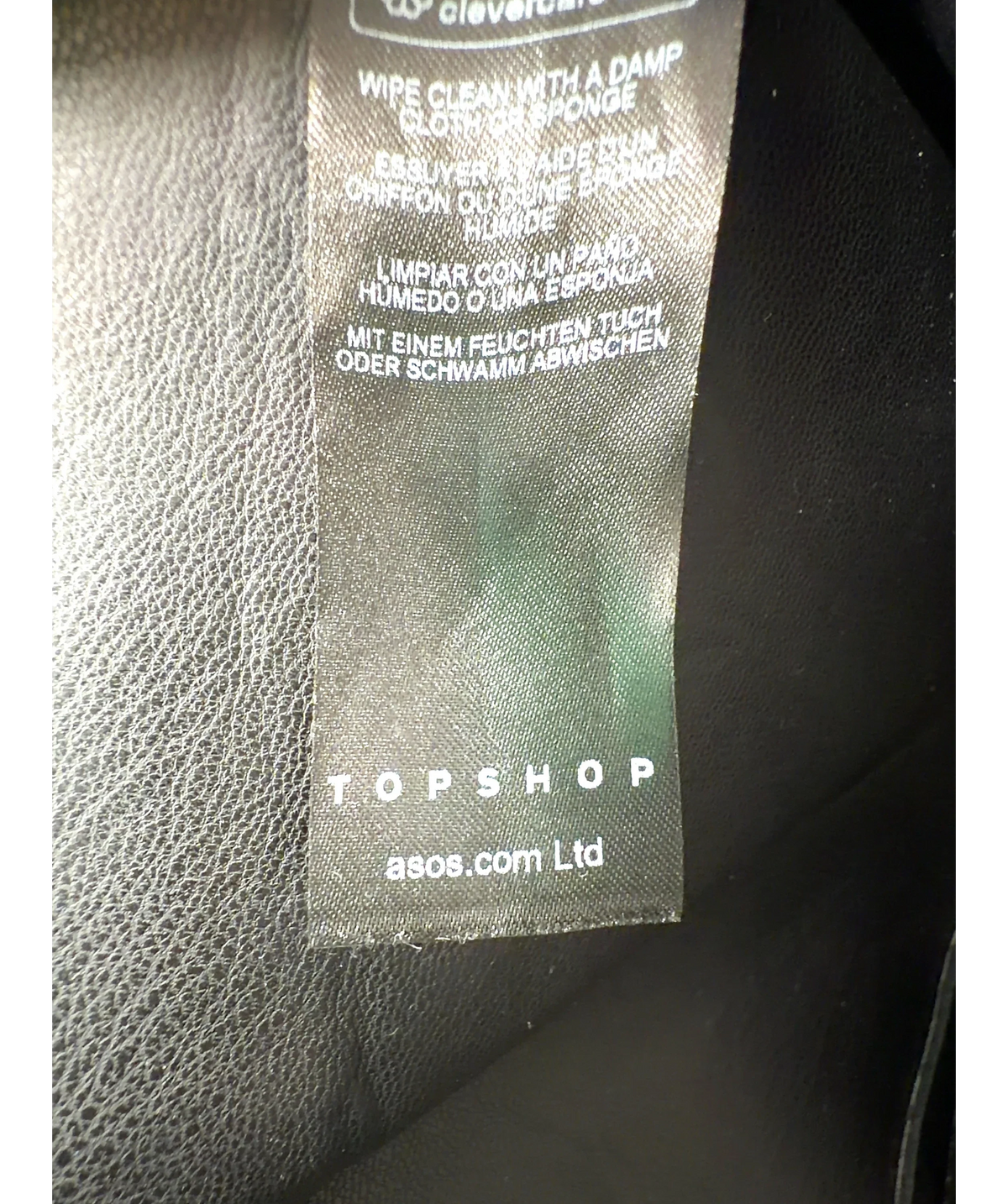 TOPSHOP Black Tink tote bag — label