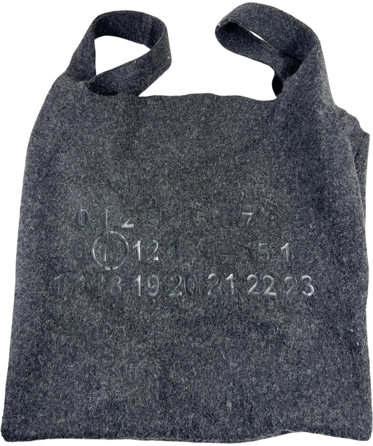 Maison Margiela Grey Soft Felt Tote Bag — front