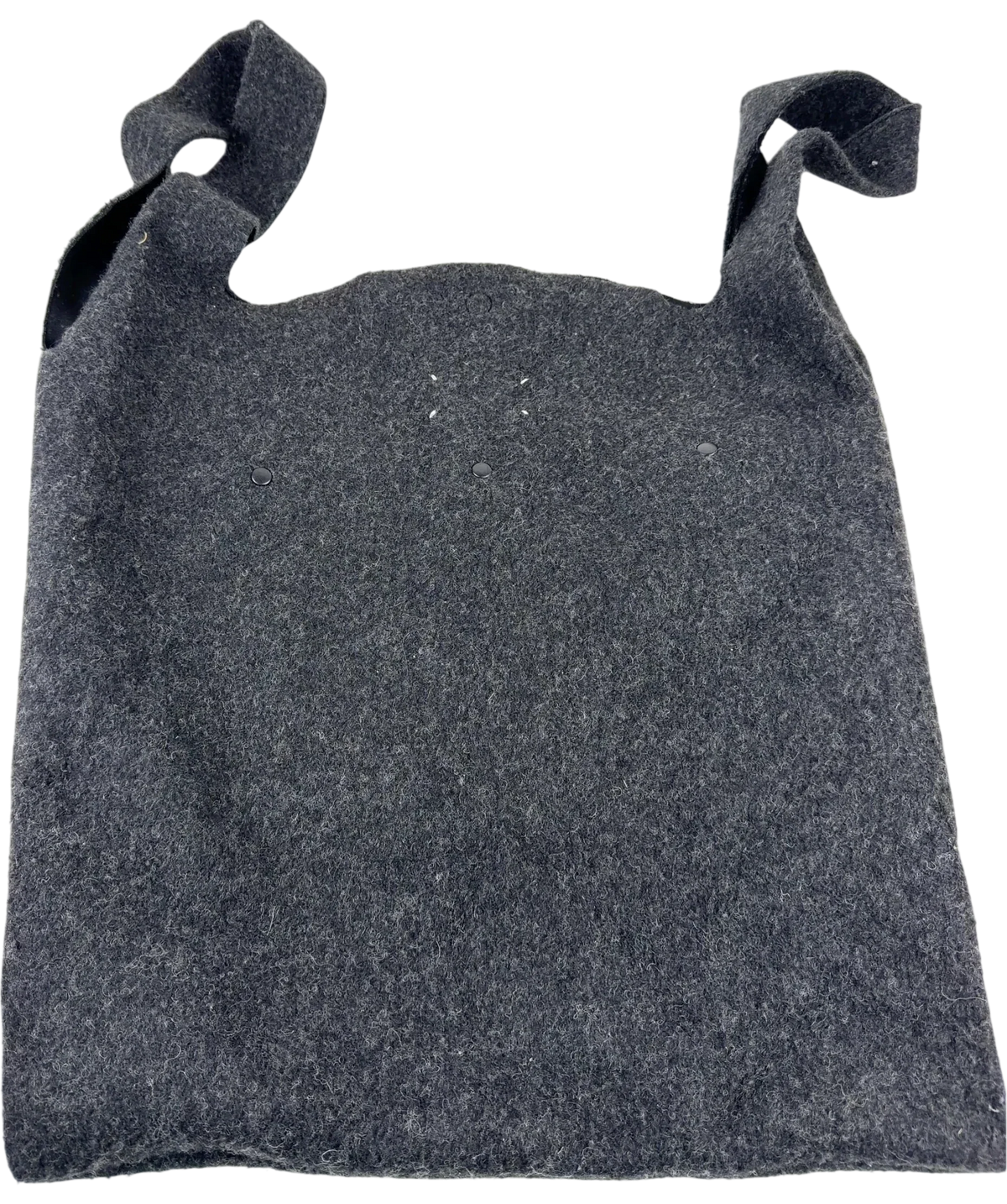 Maison Margiela Grey Soft Felt Tote Bag — back