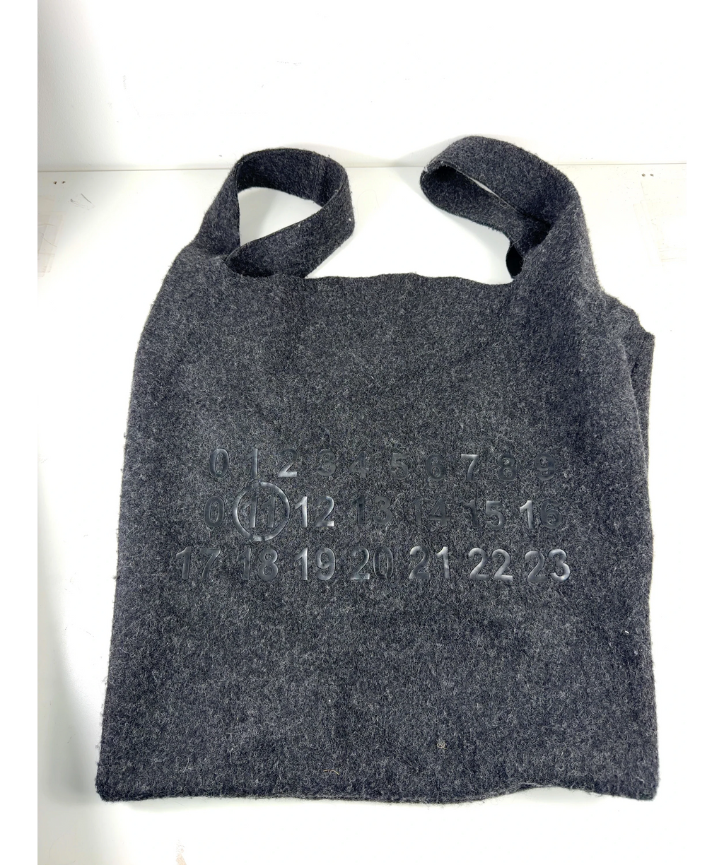 Maison Margiela Grey Soft Felt Tote Bag — care label