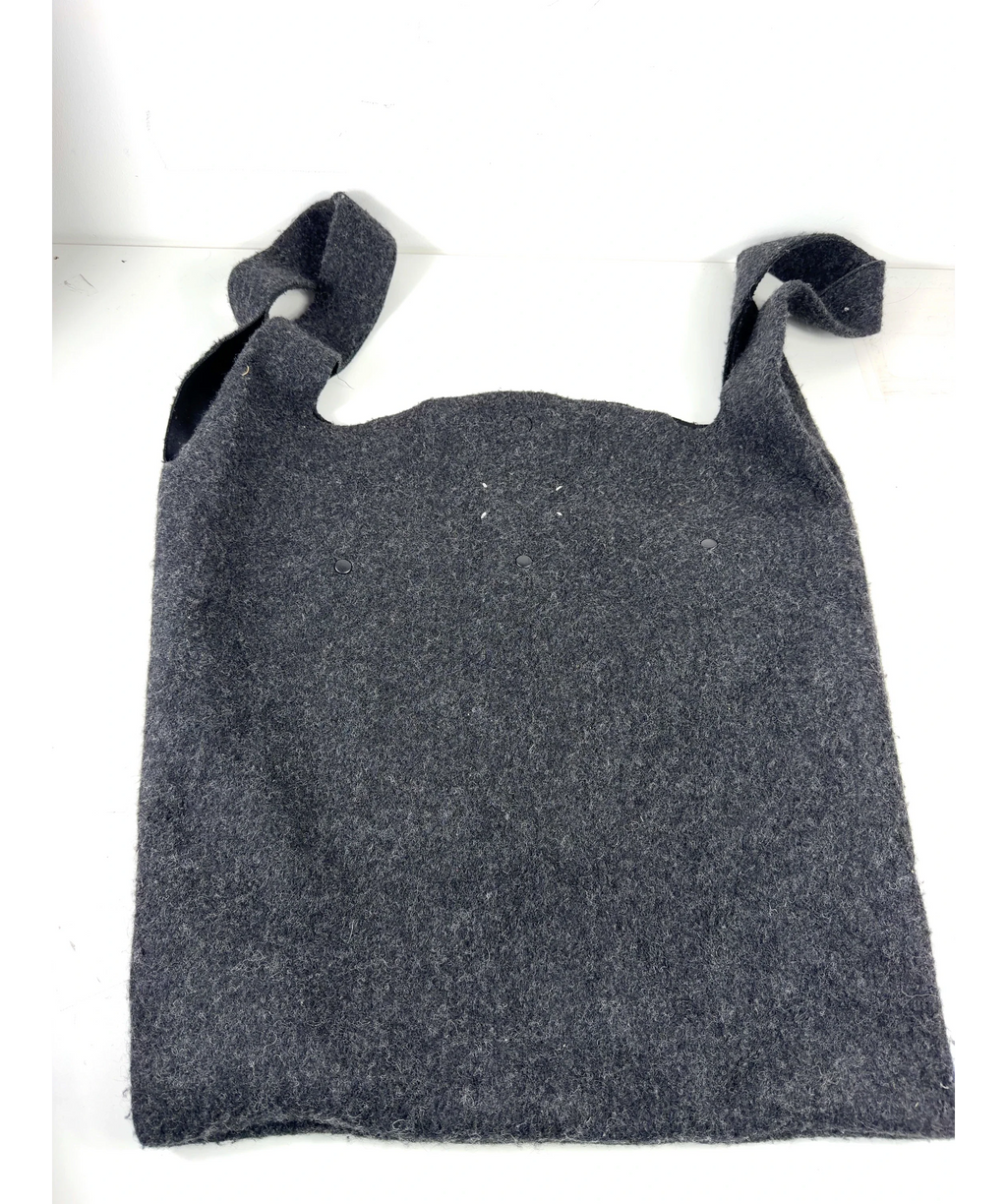 Maison Margiela Grey Soft Felt Tote Bag — fabric detail