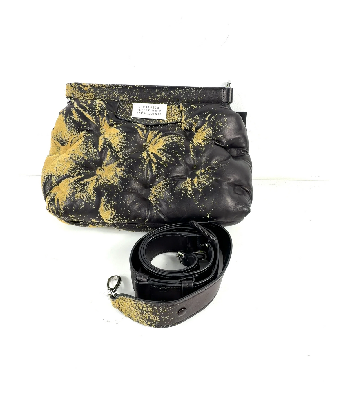 Maison Margiela Black Glam Slam Sandstorm Shoulder/Clutch Bag — care label