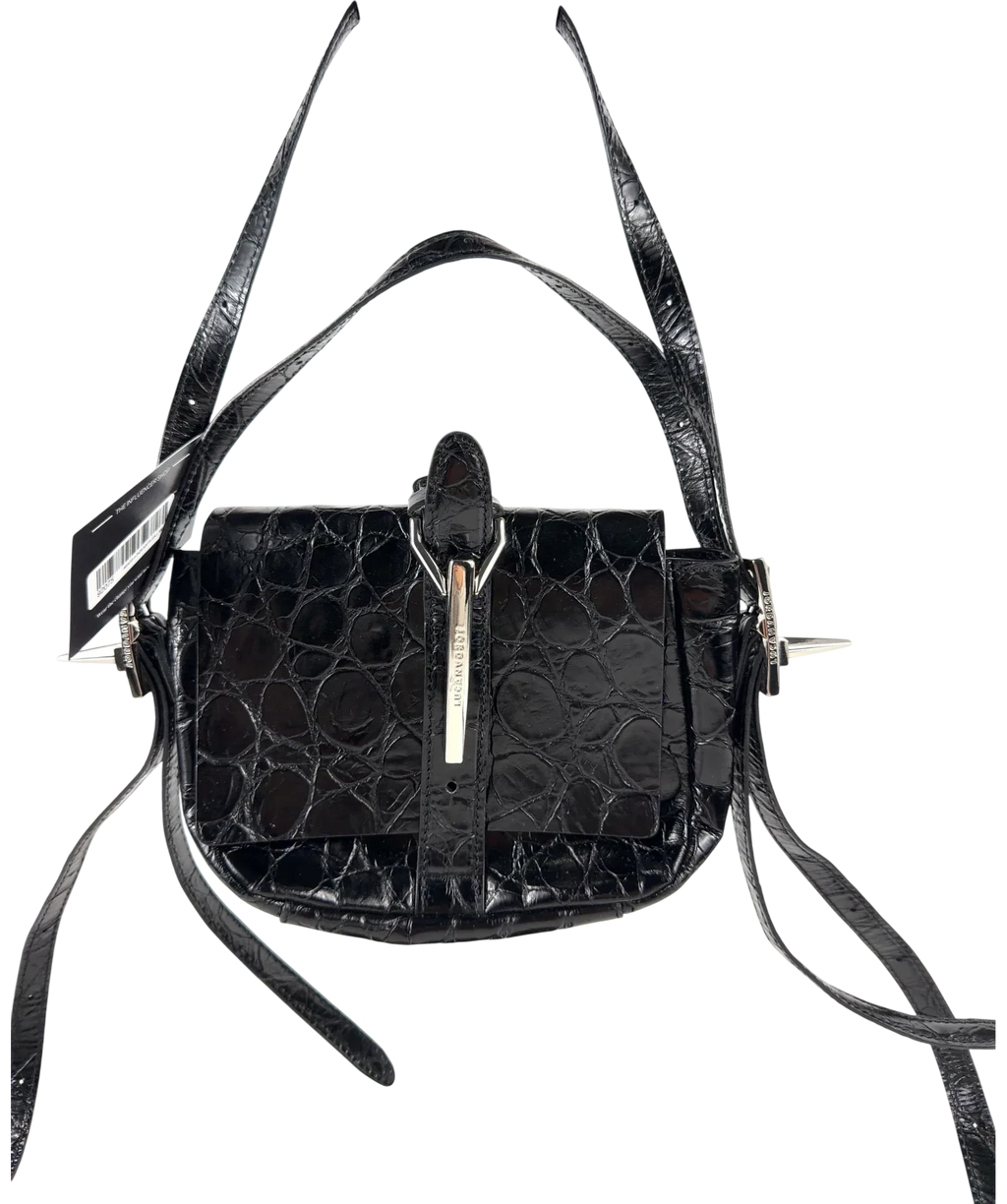jordanluca Black Gotham bag, size UK M — front