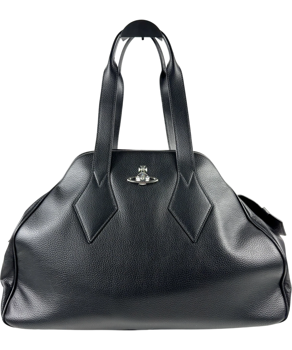 Vivienne Westwood Black Yasmine Large Tote / Bag — front
