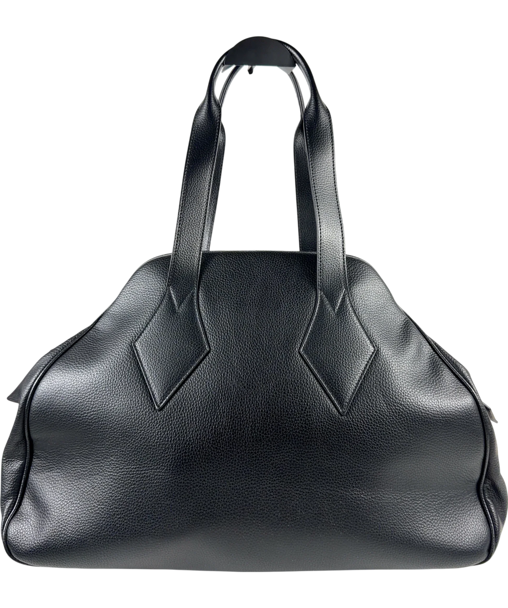 Vivienne Westwood Black Yasmine Large Tote / Bag — back