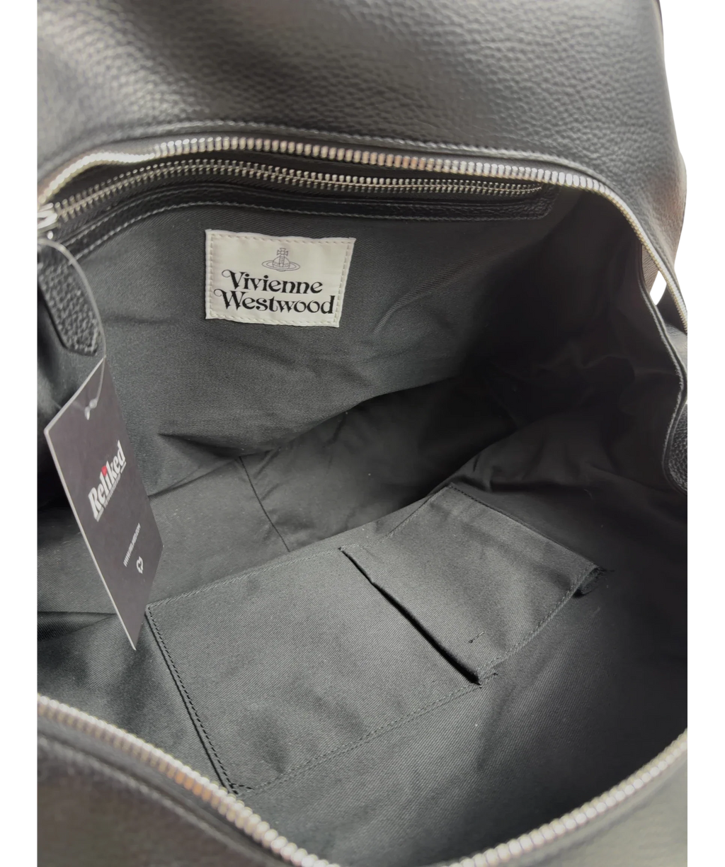 Vivienne Westwood Black Yasmine Large Tote / Bag — detail