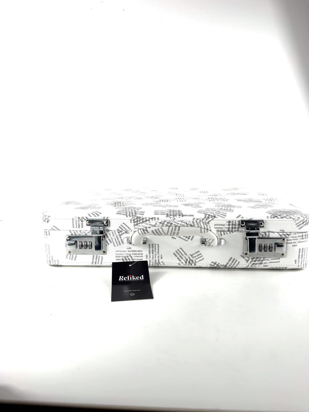 H&M White Rokh x H&M Printed Briefcase White — back