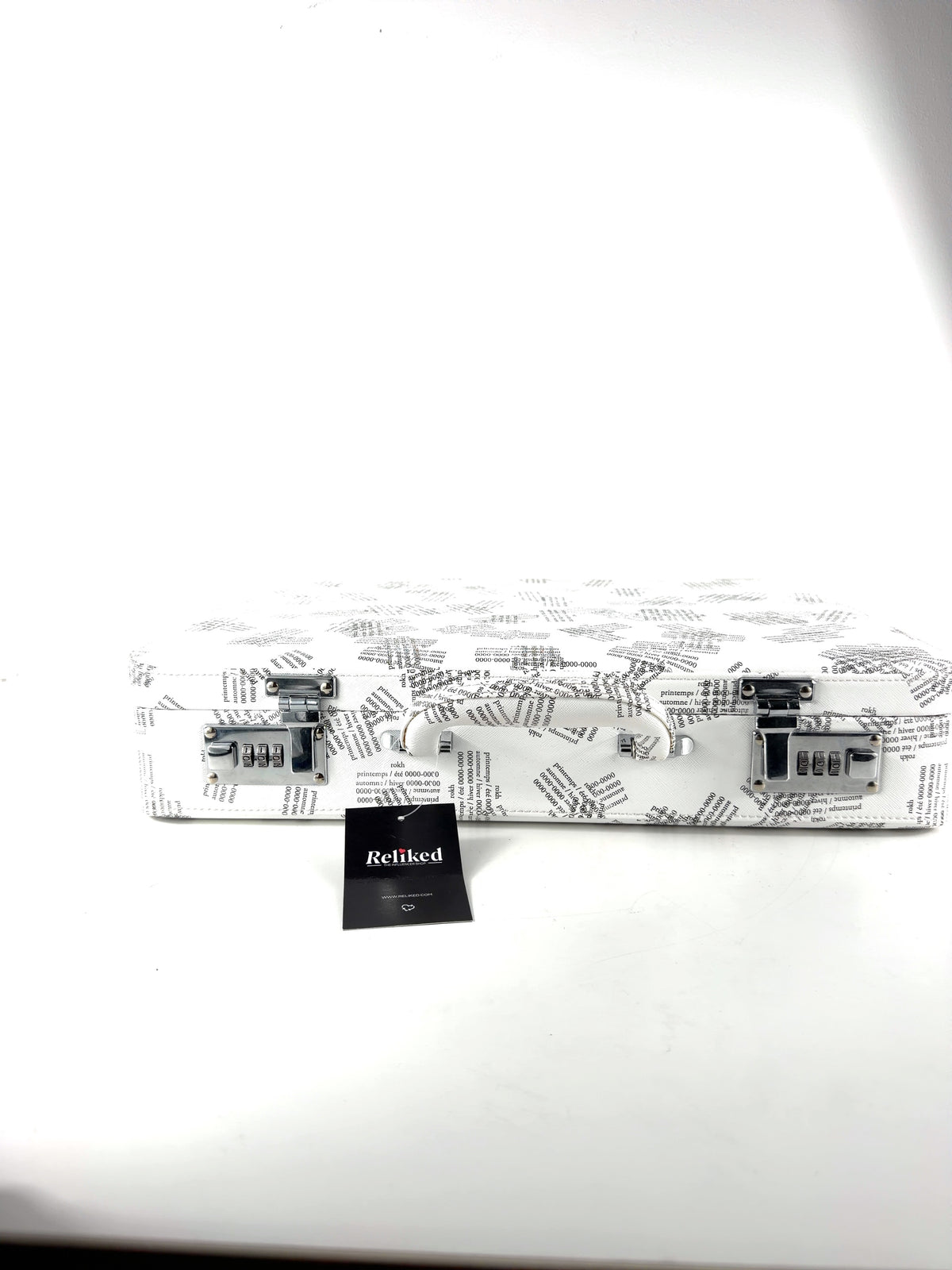H&M White Rokh x H&M Printed Briefcase White — back