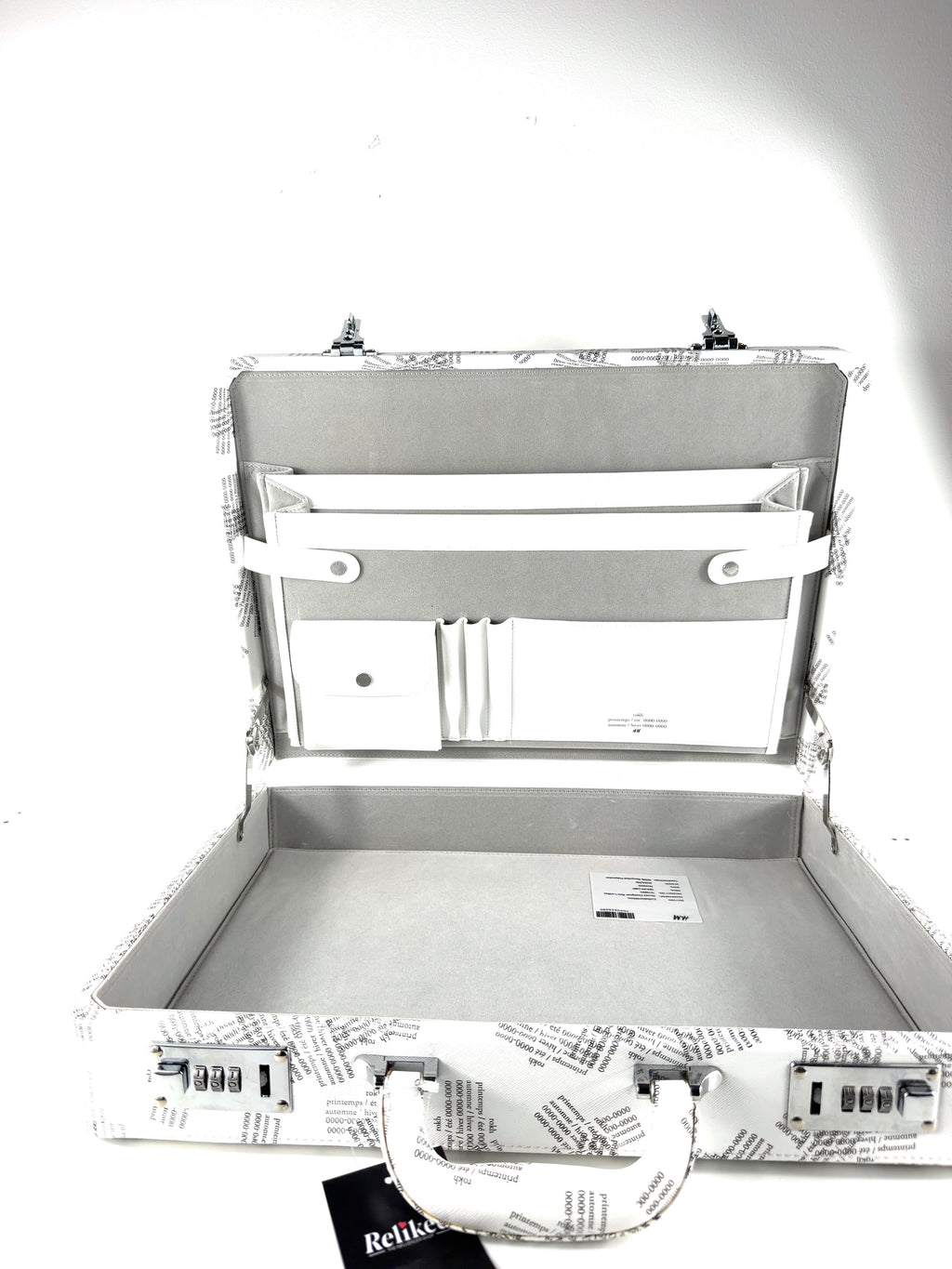 H&M White Rokh x H&M Printed Briefcase White — detail