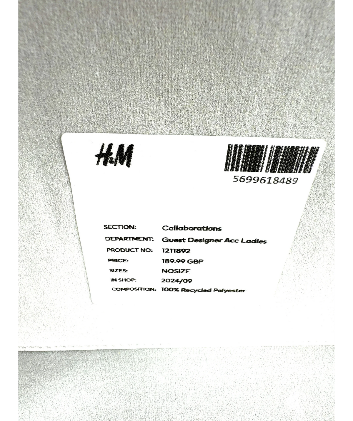 H&M White Rokh x H&M Printed Briefcase White — label