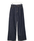 TOMMY HILFIGER Blue Claire High Rise Wide Leg Jeans Raw Denim L30, size W25 — front