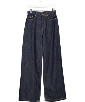 TOMMY HILFIGER Blue Claire High Rise Wide Leg Jeans Raw Denim L30 W25