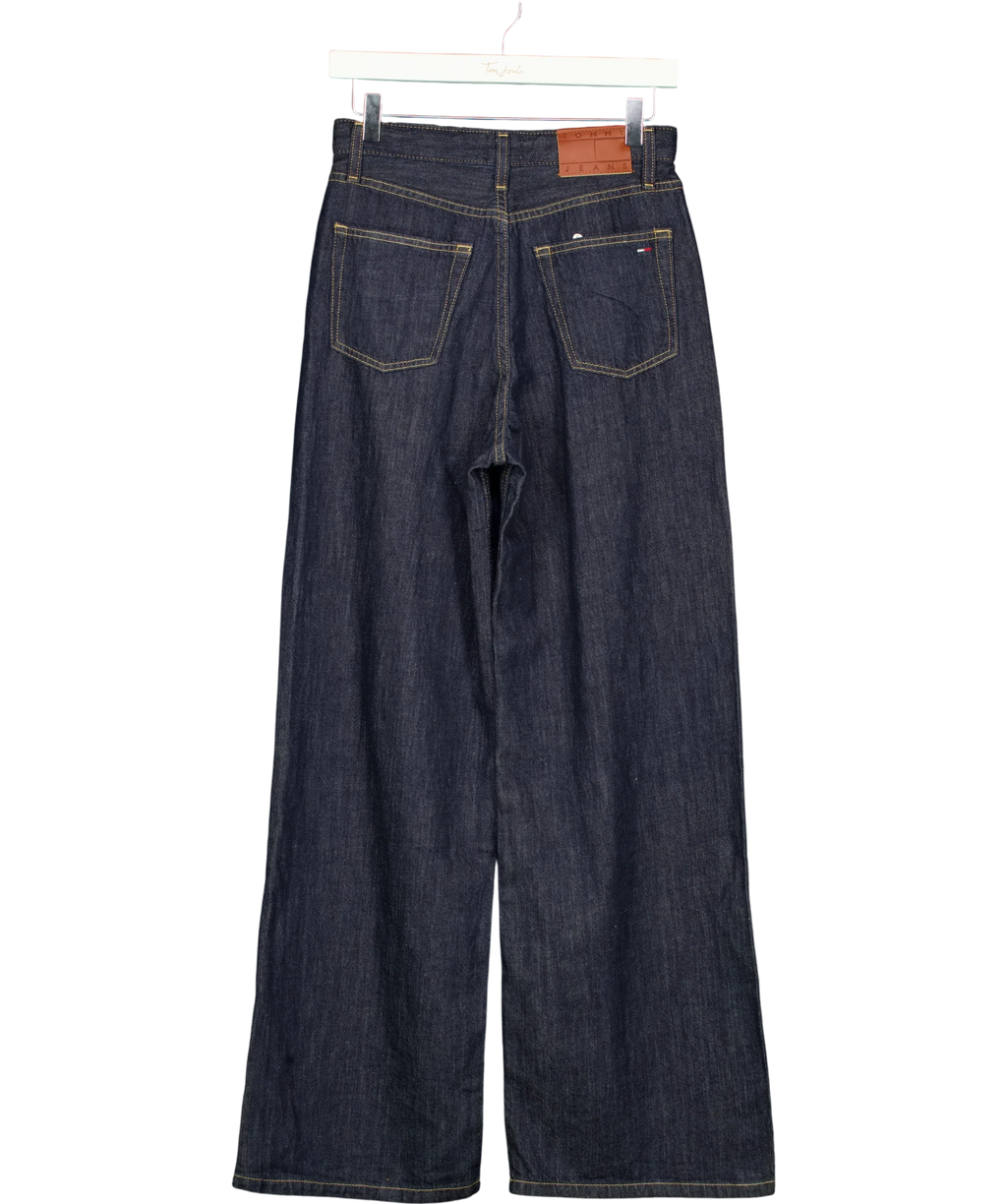 TOMMY HILFIGER Blue Claire High Rise Wide Leg Jeans Raw Denim L30, size W25 — back