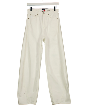 TOMMY HILFIGER Ella Mid Rise Barrel Leg Jeans White L32 W26