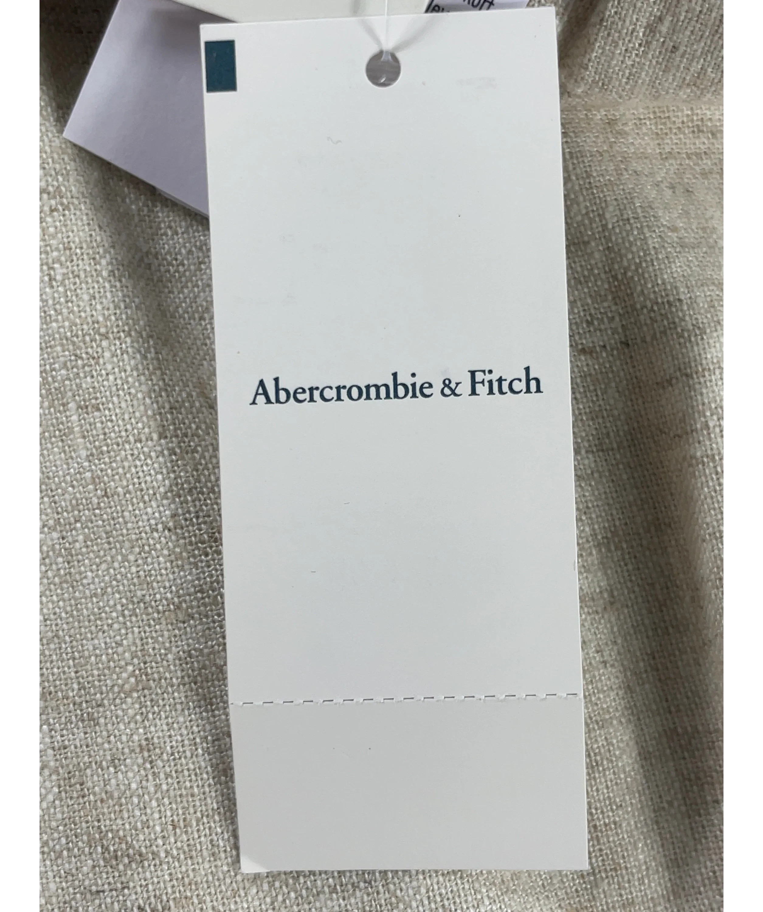 ABERCROMBIE & FITCH Cream The A&F Scarlett Linen-Blend Mini Skort Oatmeal BEIGE, size UK XXS — detail