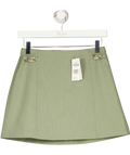 ABERCROMBIE & FITCH Green The A&F Scarlett Forme Belted Mini Skort Frosty Olive  GREEN, size UK XS — front