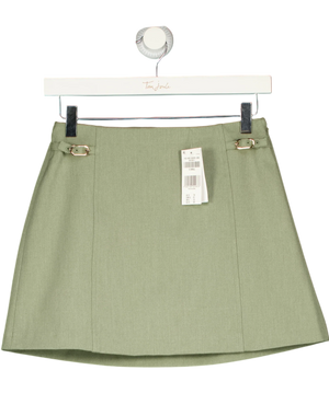 ABERCROMBIE & FITCH The A&f Scarlett Forme Belted Mini Skort Frosty Olive  Green UK XS