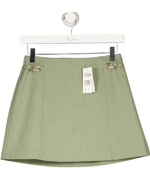 ABERCROMBIE & FITCH Green The A&F Scarlett Forme Belted Mini Skort Frosty Olive  GREEN, size UK XS — front