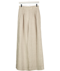 ABERCROMBIE & FITCH Beige The A&F Linen Collection Wide Leg Tailored Pants Beige - LONG, size W25 — front
