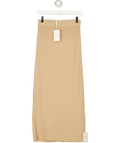 PRETTY LAVISH Brown Reese Midaxi Knit Skirt Beige, size UK XS — front