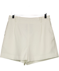 Commense White Tailored High-Waisted Pleated Shorts IVORY WHITE, size UK S — front
