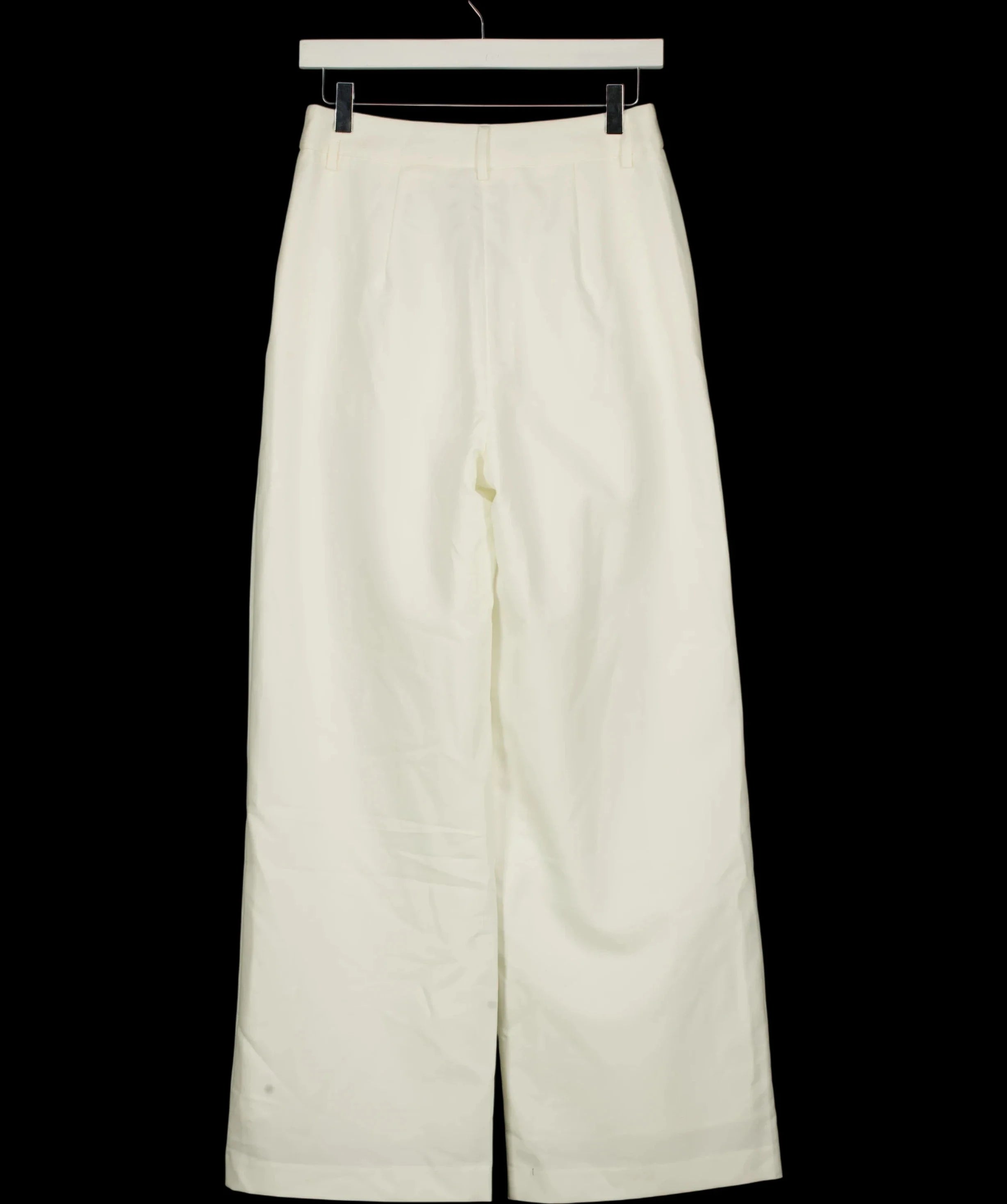 Commense Cream Pleated Tailored Wide Leg Trousers Cream, size UK XS — label
